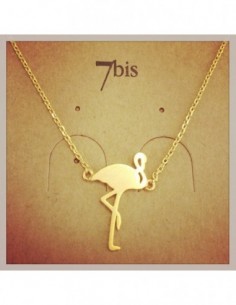 Collier fin flamand rose...