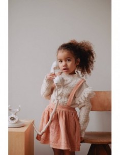 Jupe Bretelles Velours Eleonor Rose Sienna