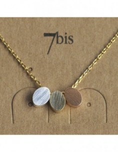 Collier 3 ovales tricolores