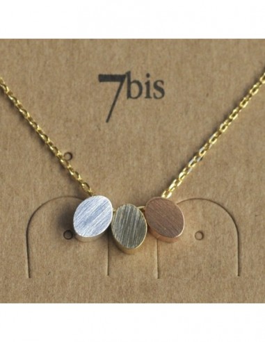Collier 3 ovales tricolores