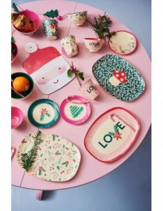 Petite assiette ronde en mélamine, imprimé Noël"" 2