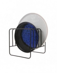 Porte assiette en métal noir