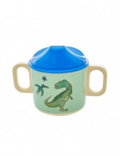 Gobelet Bébé En Mélamine, motif dinosaure très cool