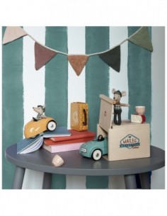 Petit frère souris voiture avec garage jaune 2