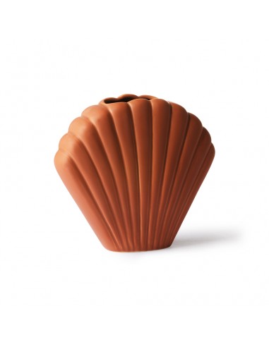 HK LIVING Ceramic shell vase brown M...