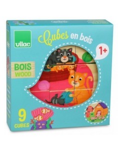 Cubes en bois Animaux